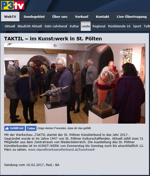 P3TV-Bericht über die Ausstellung „taktil“